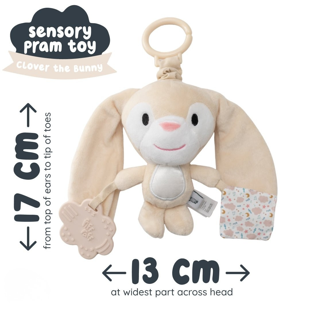 Sensory Pram Toy - Clover The Bunny