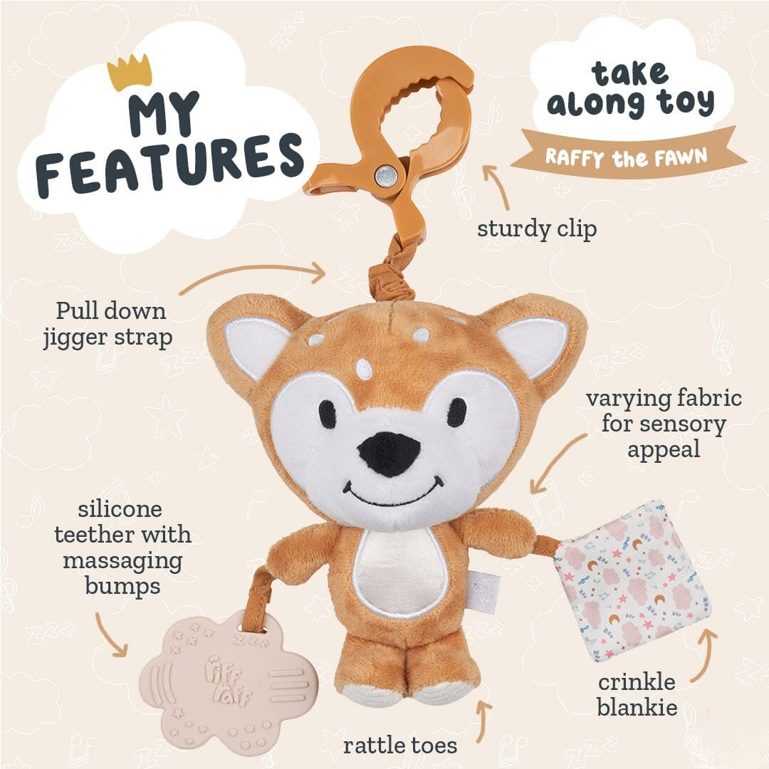 Sensory Pram Toy - Raffy The Fawn